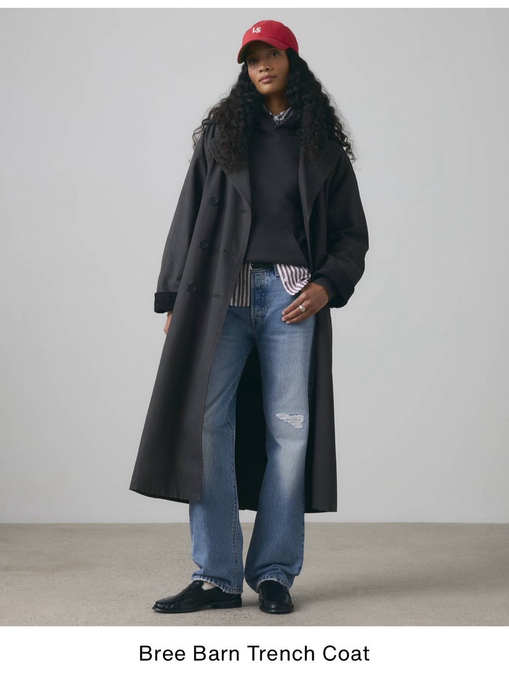 Levi’s Bree Barn Trench Coat L / Black Plume